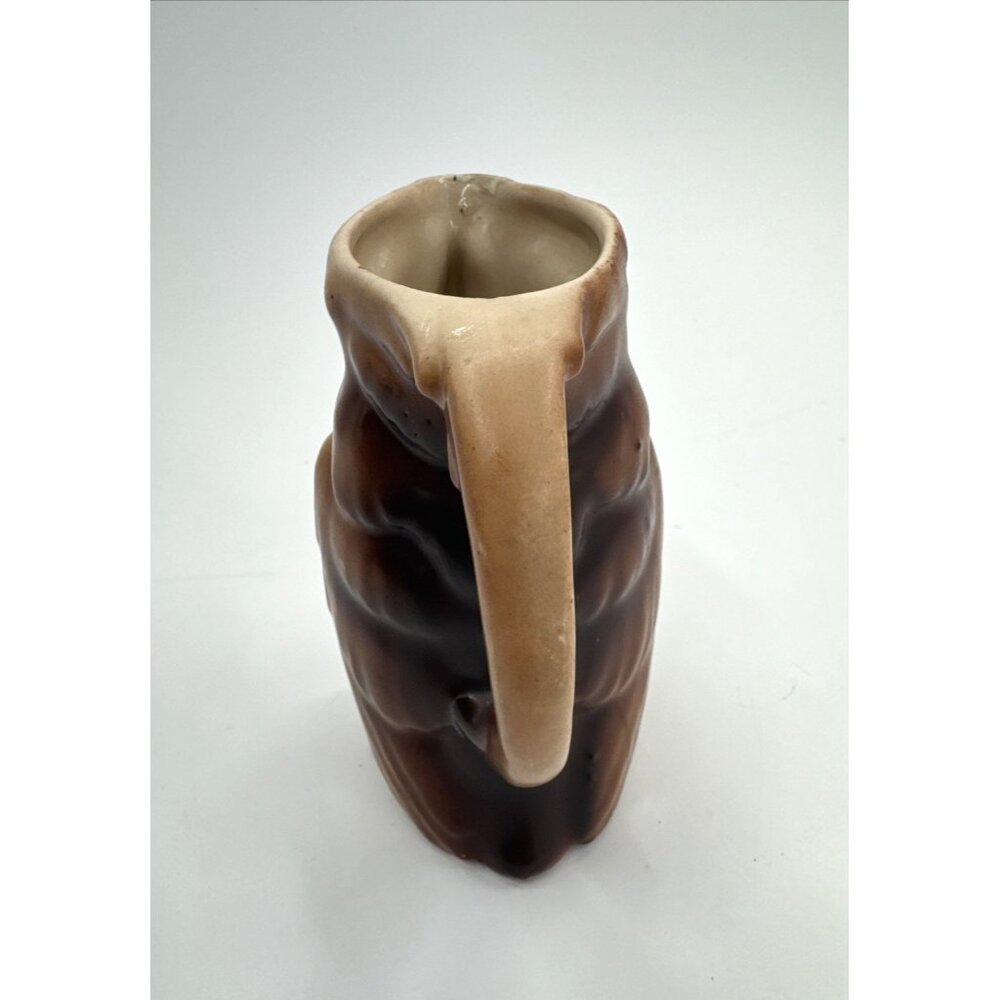 Vintage 30s Parrot Creamer Pitcher Czechoslovakia Painted Cockatiel Pottery 5" - Picture 6 of 9